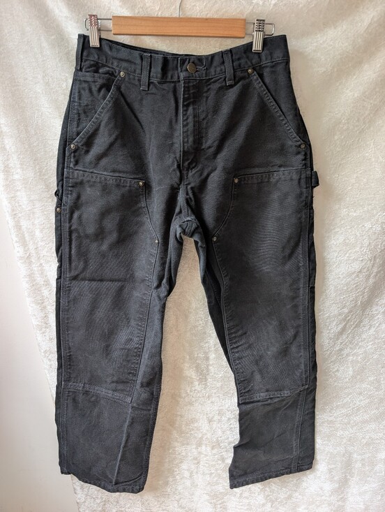 Carhartt Other - 30x32 B136-blk Double Front Duck Canvas Carhartt Vintage Carpenter Loose Fit